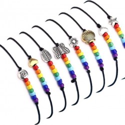 8Pcs Pride Bracelet Lgbtq Accessories Rainbow Bracelets Lesbian Pride Gift Friendship Handmade Cord Bracelets